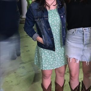 Amuse Society Green Floral Dress